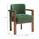 Irma forest green dining chair dimensions and product details