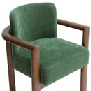 Irma forest green performance velvet dining chair side view