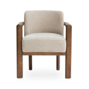 Irma taupe velvet dining chair angled view