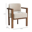 Irma taupe dining chair dimensions and product details