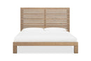 Batten Solid Oak Slatted Platform Bed in Blonde