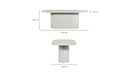 Lyon Outdoor Dining Table White Terrazzo