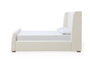 Presley Upholstered Wingback Platform Bed in Cottage Cheese Boucle