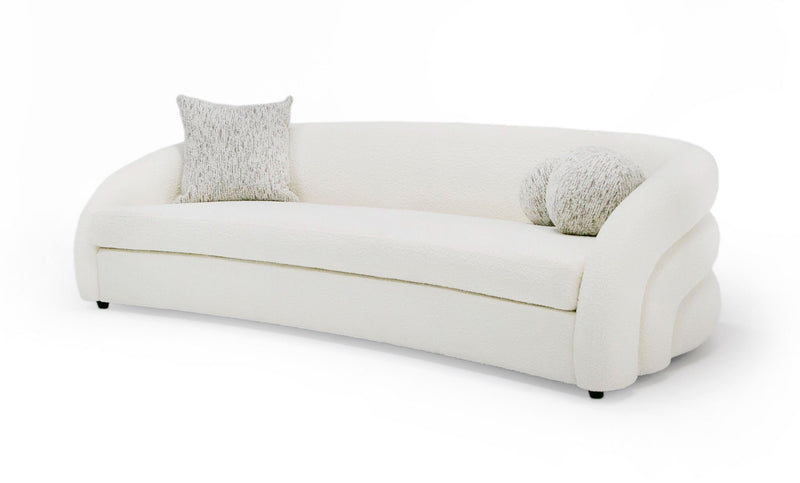 Modrest - Joshua Modern 4-Seater Curved Fabric Sofa