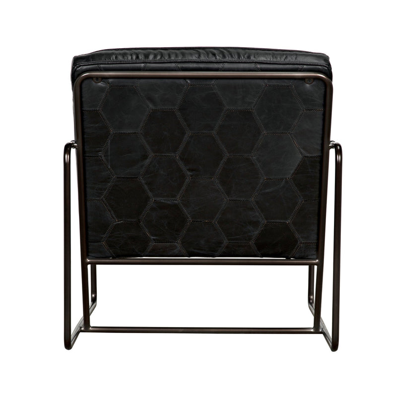 Demeter Chair, Metal and Leather