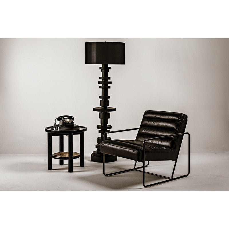 Demeter Chair, Metal and Leather