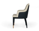 Modrest Leeds - Glam Beige and Black Dining Chair