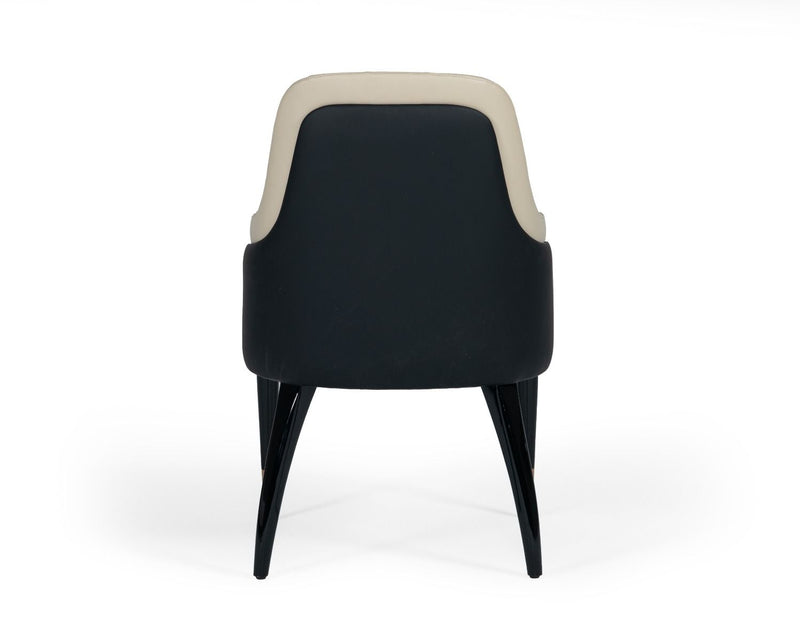 Modrest Leeds - Glam Beige and Black Dining Chair