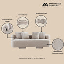 Modern Verandah Chenille 90.6" Sofa