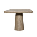Marci 94-inch dining table in weathered natural acacia wood, side view