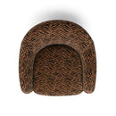 Salma Swivel Accent Chair in Animal Print - back view