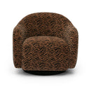 Salma Swivel Accent Chair in Animal Print - angle view
