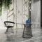 Modrest Chandler - Modern Black Velvet & Black Stainless Steel Dining Chair