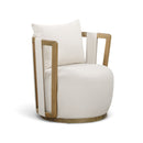 Paolo Cream Upcycled Basketweave Fabric Outdoor Accent Chair product view 1