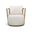Paolo Cream Upcycled Basketweave Fabric Outdoor Accent Chair product view 2