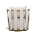 Paolo Cream Upcycled Basketweave Fabric Outdoor Accent Chair product view 4