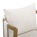 Paolo Cream Upcycled Basketweave Fabric Outdoor Accent Chair product view 5