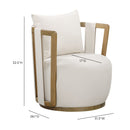 Paolo Cream Upcycled Basketweave Fabric Outdoor Accent Chair product view 7