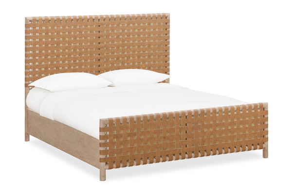 Dorsey Woven Panel Bed in Granola and Ginger