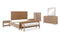 Dorsey Woven Panel Bed in Granola and Ginger