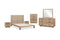 Batten Solid Oak Slatted Platform Bed in Blonde