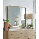 Penny Beveled Glass Wall or Dresser Mirror in Buff Cream - image 1