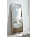 Penny Beveled Glass Floor Mirror in Buff Cream - image 1