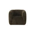 Robson Swivel Chair in Dark Green textured chenille
