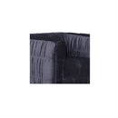 Robson Swivel Chair Navy chenille upholstery detail