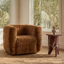 Robson Swivel Chair in Toffee styled in an interior