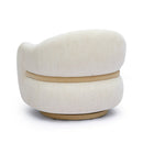 Salma Swivel Accent Chair - Cream - Image 3