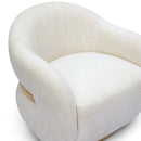 Salma Swivel Accent Chair - Cream - Image 5