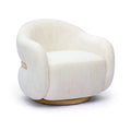 Salma Swivel Accent Chair in Cream