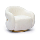 Salma Swivel Accent Chair in Cream