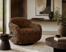 Salma Swivel Accent Chair in an upscale living room — AI-generated lifestyle image