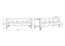 Vector 81" Velvet 3-Seat Sofa