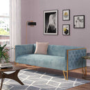 Vector 81" Velvet 3-Seat Sofa