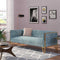 Vector 81" Velvet 3-Seat Sofa