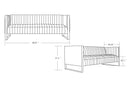 Trillium 83'' Black and Gold 3-Seat Sofa