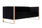 Trillium 83'' Black and Gold 3-Seat Sofa
