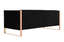 Trillium 83'' Black and Gold 3-Seat Sofa