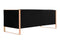 Trillium 83'' Black and Gold 3-Seat Sofa