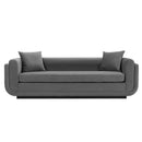 Contemporary Edmonda Velvet Sofa with Pillows