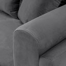 Contemporary Edmonda Velvet Sofa with Pillows