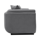 Contemporary Edmonda Velvet Sofa with Pillows