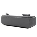 Contemporary Edmonda Velvet Sofa with Pillows