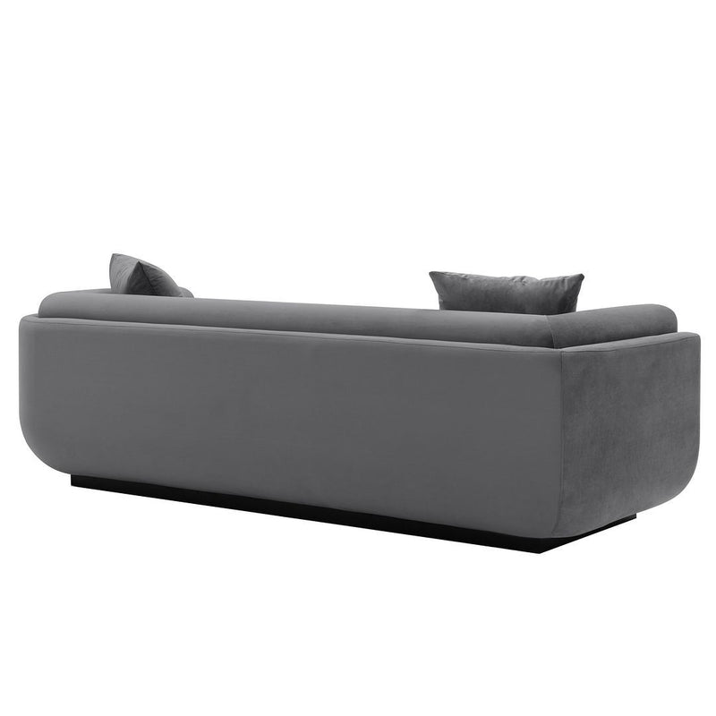 Contemporary Edmonda Velvet Sofa with Pillows