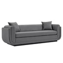 Contemporary Edmonda Velvet Sofa with Pillows