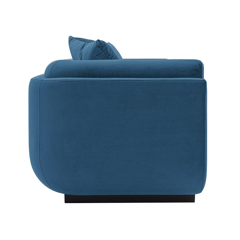 Contemporary Edmonda Velvet Sofa with Pillows