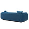 Contemporary Edmonda Velvet Sofa with Pillows